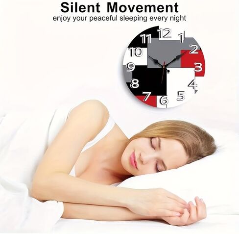 Wall Clock, 12 Inch Battery Operated Glow in Dark Night Light Wall Clock Non-Ticking for Living Room Kitchen Office Bedroom in Saudi Arabia