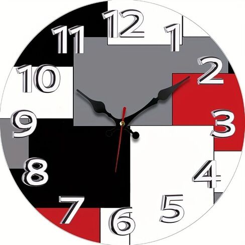 Wall Clock, 12 Inch Battery Operated Glow in Dark Night Light Wall Clock Non-Ticking for Living Room Kitchen Office Bedroom in Saudi Arabia