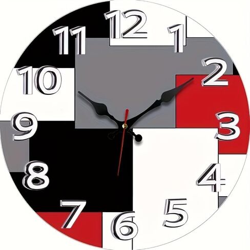 Wall Clock, 12 Inch Battery Operated Glow in Dark Night Light Wall Clock Non-Ticking for Living Room Kitchen Office Bedroom in Saudi Arabia