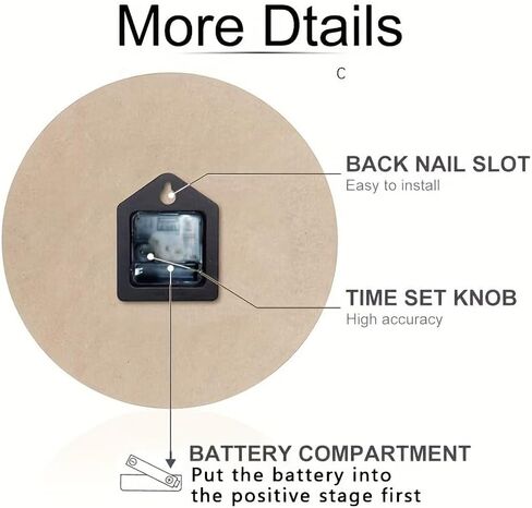 Wall Clock, 12 Inch Battery Operated Glow in Dark Night Light Wall Clock Non-Ticking for Living Room Kitchen Office Bedroom in Saudi Arabia