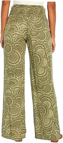 Three Dots Womens Pull on Pants, Green, Large in Saudi Arabia