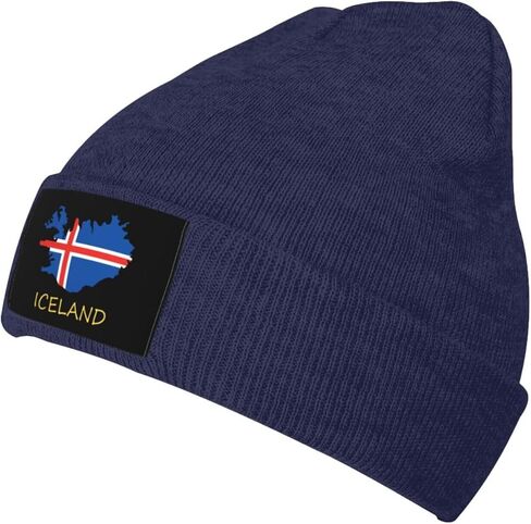 ROHKAO Iceland Flag Beanie Hats Soft Stretch Knitted Hat Winter Warm Man Womens Knit Hat in Kuwait