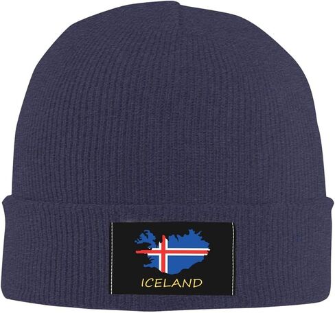 ROHKAO Iceland Flag Beanie Hats Soft Stretch Knitted Hat Winter Warm Man Womens Knit Hat in Kuwait