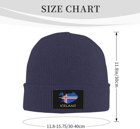 ROHKAO Iceland Flag Beanie Hats Soft Stretch Knitted Hat Winter Warm Man Womens Knit Hat in Kuwait