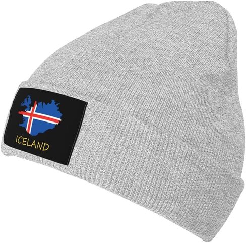 ROHKAO Iceland Flag Beanie Hats Soft Stretch Knitted Hat Winter Warm Man Womens Knit Hat in Kuwait