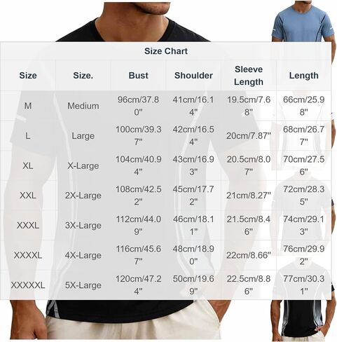Men's Gradient Athletic T-Shirts Summer Crew Neck Short Sleeve Color Block Tees Breathable Quick Dry Workout Shirts in Kuwait
