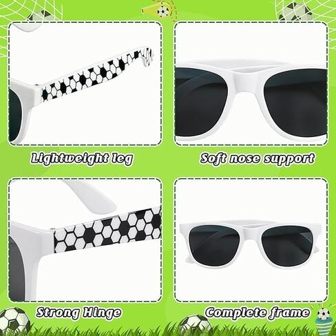 12Sets Soccer Party Favors Sunglasses Gift Bags Football Party Favors Sports Glasses with Keychains Stickers Team Gift Birthday Game Day Supplies in Saudi Arabia