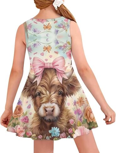 Uourmeti Sleeveless Summer Dresses for Girls Sundresses Size 3-16 in Saudi Arabia