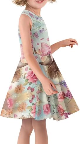 Uourmeti Sleeveless Summer Dresses for Girls Sundresses Size 3-16 in Saudi Arabia