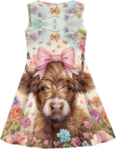 Uourmeti Sleeveless Summer Dresses for Girls Sundresses Size 3-16 in Saudi Arabia