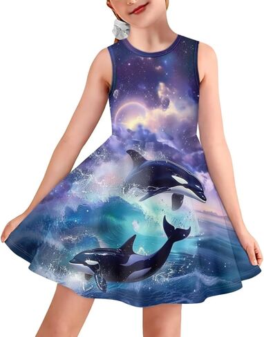 Uourmeti Sleeveless Summer Dresses for Girls Sundresses Size 3-16 in Saudi Arabia