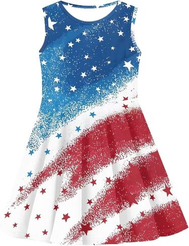 Uourmeti Sleeveless Summer Dresses for Girls Sundresses Size 3-16 in Saudi Arabia