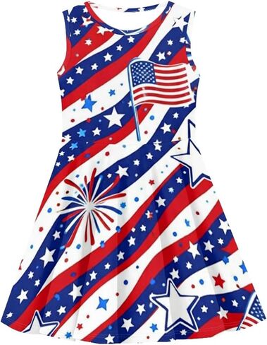 Uourmeti Sleeveless Summer Dresses for Girls Sundresses Size 3-16 in Saudi Arabia