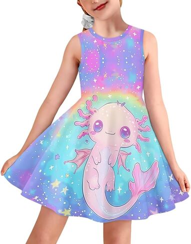 Uourmeti Sleeveless Summer Dresses for Girls Sundresses Size 3-16 in Saudi Arabia