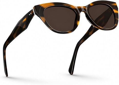 Cat Eye Sunglasses for Women, Womens Polarized Sunglasses Trendy, Retro Cateye Sun Glasses Fashion Shades with UV in Kuwait