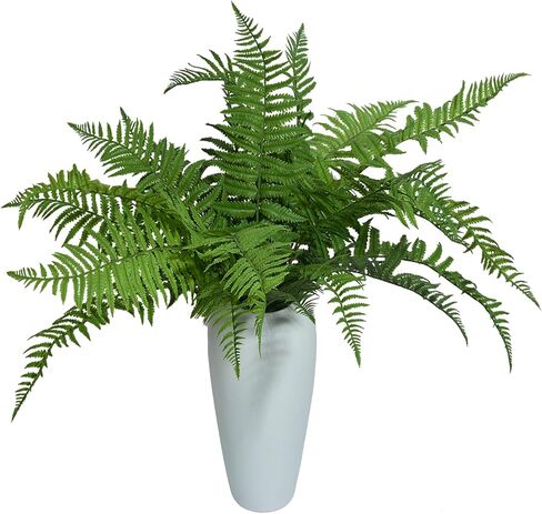 30" Fake Ferns Plants with 24 Fronds Faux Boston Fern Realistic Artificial Greenery Stems for Vase Home Decor Indoor 2Pcs in Saudi Arabia