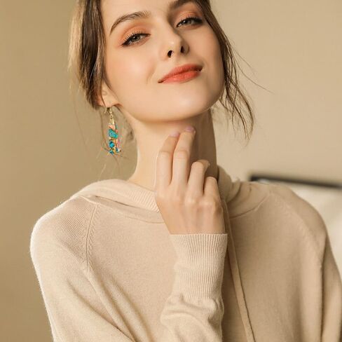 Plumiss Natural Imperial Jasper Teardrop Dangle Earrings for Women - Boho Statement Healing Crystal Drop Earrings, Unique Colorful Gemstone Jewelry for Birthday Anniversary Everyday Wear in Saudi Arabia