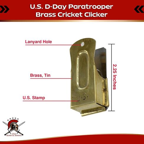 U.S. D-Day Paratrooper Brass Cricket Clicker in Kuwait