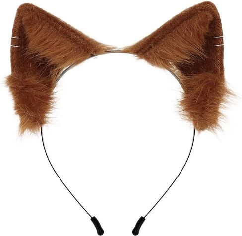 Cute Furry Cat Ears Headband Fox Ears Headwear for Animal Cosplay Dress up Halloween Party Costume Accessories in Saudi Arabia