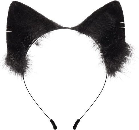 Cute Furry Cat Ears Headband Fox Ears Headwear for Animal Cosplay Dress up Halloween Party Costume Accessories in Saudi Arabia