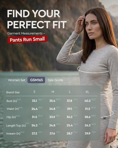 MERINNOVATION Merino Wool Base Layer Set for Women Size M 100% Merino Wool Thermal Underwear Sets Lite - Midweight Top, Bottom in Saudi Arabia