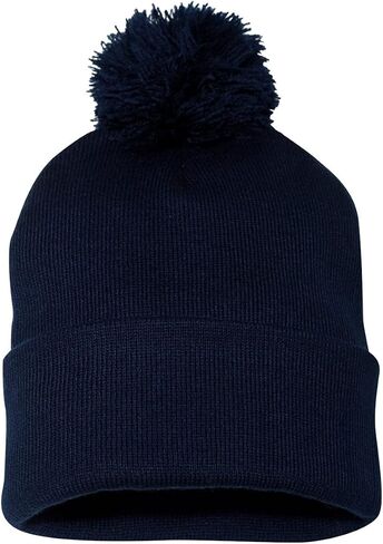 Sportsman Pom-Pom 12" Knit Beanie One Size Navy in Saudi Arabia