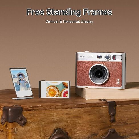 6 Pack Mini Acrylic Picture Frames 2x3 for Instax Mini Film, Clear Instant Photo Display Stand for Fujifilm Instax 12 11 9 40 25 90, Small Tabletop Picture Frame for Desk Shelf in Saudi Arabia