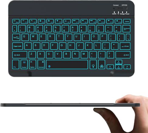 Bluetooth Keyboard for iPad 10th Generation, iPad Pro 13/12/11/10/9/8/7 inch, iPad Air 13/11th Gen, iPad Mini, Samsung Xiaomi Tablets, etc. - Slim Wireless Portable Travel Office Computer Accessories in Kuwait