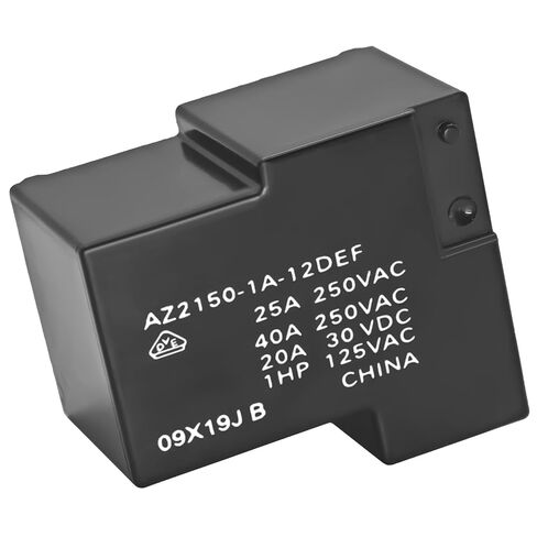مرحل الطاقة AZ2150-1A-12DEF (عبوة من 2) - 12VDC 40A SPST-NO، حامل PCB، مرحل مصغر مختوم in Kuwait