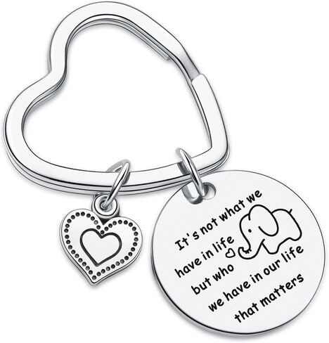 7RVZM Elephants Gifts For Women Uplifting Gifts For Women Elephant Charms Keychain Animal Keychain For BFF Son in Kuwait