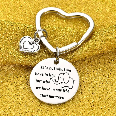 7RVZM Elephants Gifts For Women Uplifting Gifts For Women Elephant Charms Keychain Animal Keychain For BFF Son in Kuwait