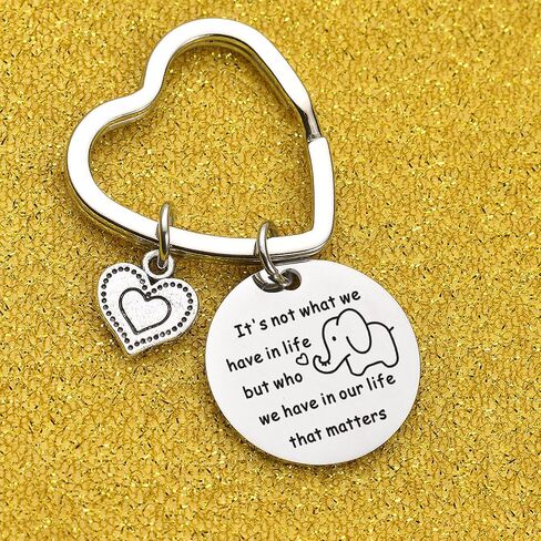 7RVZM Elephants Gifts For Women Uplifting Gifts For Women Elephant Charms Keychain Animal Keychain For BFF Son in Kuwait