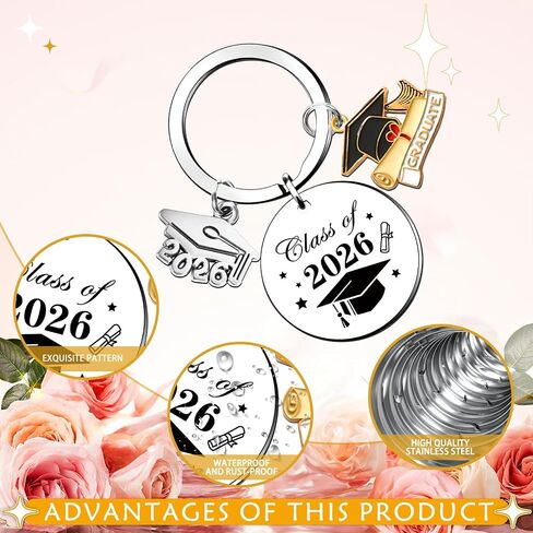 Class Of 2026 Graduation Keychain Gifts For Him Her Middle High School College Masters PHD Graduate Gift For Seniors Degree Students Son Daughter Niece Nephew in Saudi Arabia