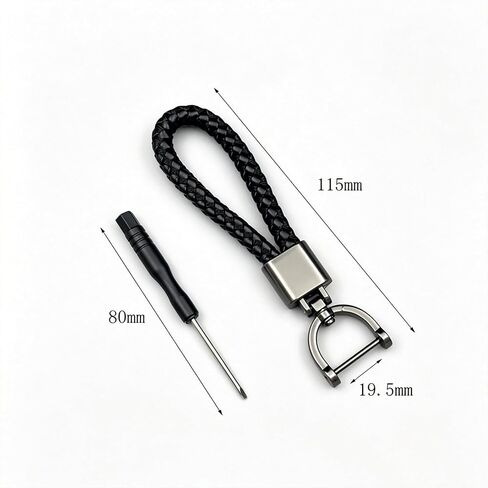 Key Ring, Leather Braided Lanyard, D Ring, Key Fob Accessory, for Car Motorcycle Key Fob in Kuwait