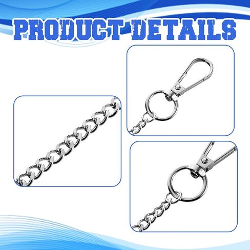 SynHHergyx 2 Pcs Pant Chain for Men Jean Chains for Men Metal Silver Wallet Chain Pocket Belt Chains Unisex Wallet Holder Streetwear Hip Hop Punk Accessory in Kuwait