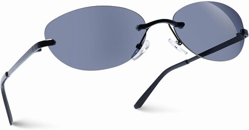 Y2k Sunglasses for Women Rimless Futuristic Eyewear Womens oval sun glasses in Kuwait
