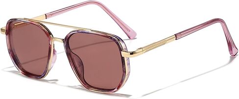 Onrtry Polarized Aviator Sunglasses for Men Women Retro Square Metal Frame Sun Glasses UV400 Protection Shades in Saudi Arabia
