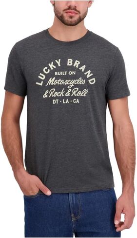 Lucky Brand Men's Short Sleeve Graphic Tee Shirt in Saudi Arabia