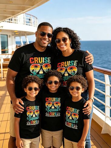 Family Vacation Shirts Dad Mom Kids Matching Outfits Magical Tshirts for Cruise Trip Summer Travel Tops in Saudi Arabia