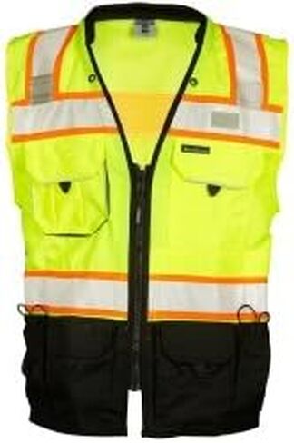 ML Kishigo - Premium Black Series Surveyors Vest - Lime Size: X-large in Saudi Arabia