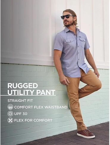 بنطال Wrangler الرجالي المتين ذو الجيب الإضافي مع حزام خصر مرن مريح in Kuwait