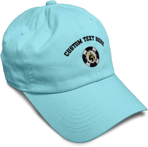 Custom Soft Baseball Cap Game Poker Cards Chip All in Embroidery Poker Twill Cotton Dad Hats for Men & Women in Kuwait