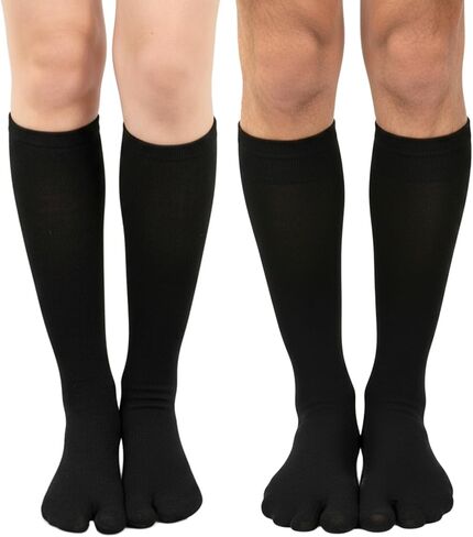 2 Pairs Unisex Split Toe Tabi Socks for Flip Flops, Casual Long Flip Flops Socks Knee High Over Calf Length in Saudi Arabia