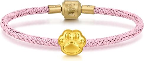 CHOW SANG SANG 999 Gold Charme Cute Paw Charm Bracelet for Women & Men 17cm 96560C in Kuwait