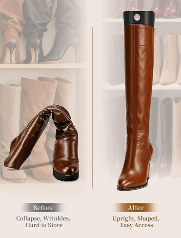 Boot Shapers, 16 Inches Boot Inserts to Keep Shape for Women and Men, Boot Holders to Hold Up Tall Boots, Reusable, Black Boot Stand Up Inserts, 4 Pack (2 Pairs) in Saudi Arabia