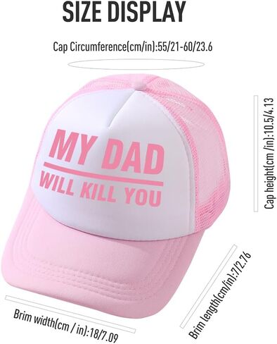 My dads Will Kills You Funny Hats for Womens Cool Washed Distressed Baseball in Kuwait