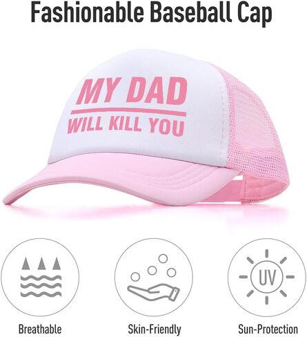 My dads Will Kills You Funny Hats for Womens Cool Washed Distressed Baseball in Kuwait