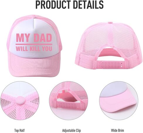 My dads Will Kills You Funny Hats for Womens Cool Washed Distressed Baseball in Kuwait