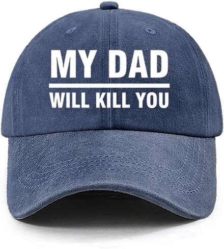 My dads Will Kills You Funny Hats for Womens Cool Washed Distressed Baseball in Kuwait