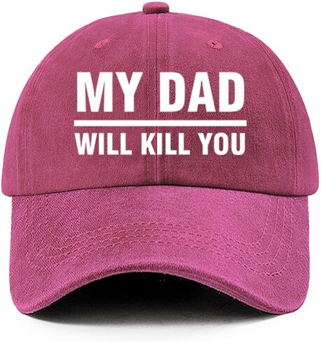 My dads Will Kills You Funny Hats for Womens Cool Washed Distressed Baseball in Kuwait
